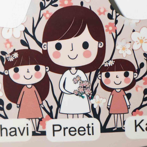 Personalised Cute Girls Printed Wall Hanging - Uncommongifts.in