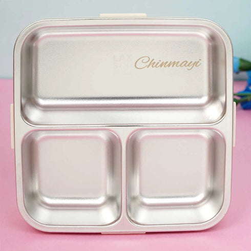 Personalized Stainless Steel Elephant Theme Lunch Box for Kids