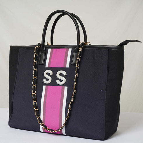 Personalised Pink Strap Luna Handbag