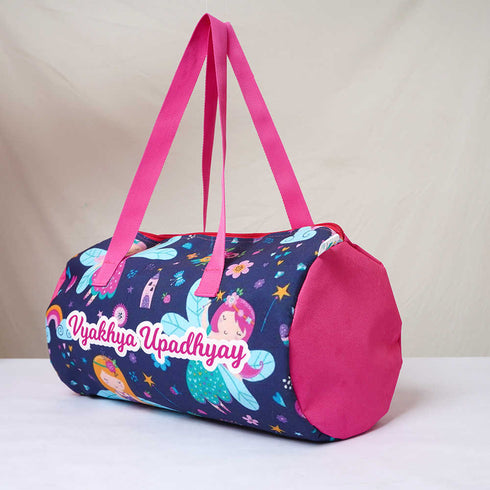 Personalised Fairy Duffle Bag & Box Pouch Kids Gift Combo