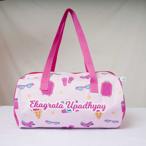 Personalised Sunglass Printed Kids Duffle Bag & Box Pouch Gift Combo
