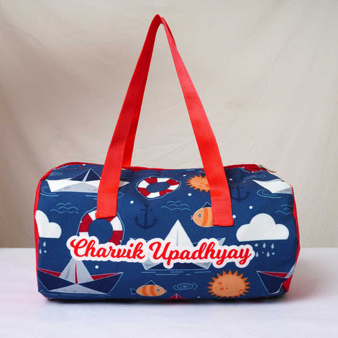 Personalised Duffle Bag & Box Pouch Kids Gift Combo