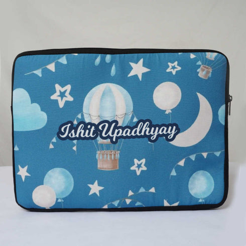 Personalised Air Balloon Laptop Sleeve/Cover & Box Pouch Kids Combo