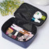 Personalized PU Toiletry Kit With Charms - Navy Blue - Uncommongifts.in