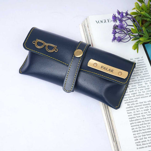 Personalised Wallet Gift Combo With Charm - Navy Blue - Uncommongifts.in