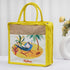 Personalised Yellow Jute & Canvas Lunch Bag - Uncommongifts.in