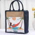 Personalised Navy Blue Jute & Canvas Lunch Bag - Uncommongifts.in