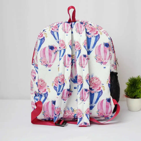 Personalised Air Balloon Printed Kids Bagpack