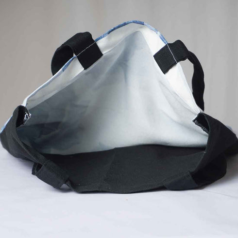 Blue Printed Floral Tote Bag - Uncommongifts.in