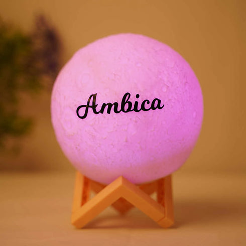 Personalised 3d moon lamp with 9 led colors