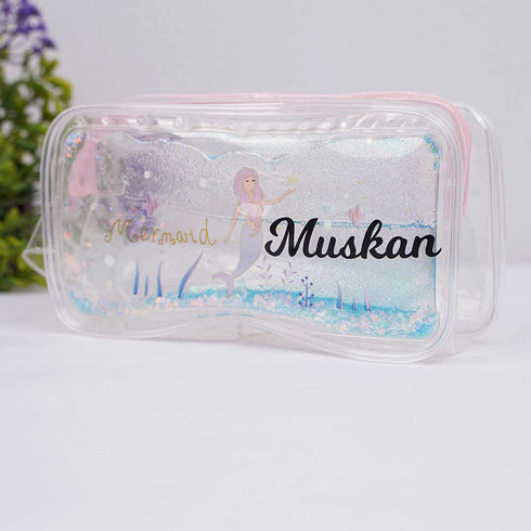 Personalised Mermaid Glitter Stationery Pouch