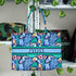 Blue Bird Printed Customised Box Tote Bag - Uncommongifts.in