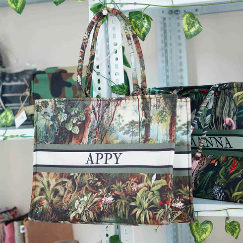 Jungle Theme Printed Customised Box Tote Bag - Uncommongifts.in