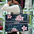 Pinky Floral Printed Customised Box Tote Bag - Uncommongifts.in