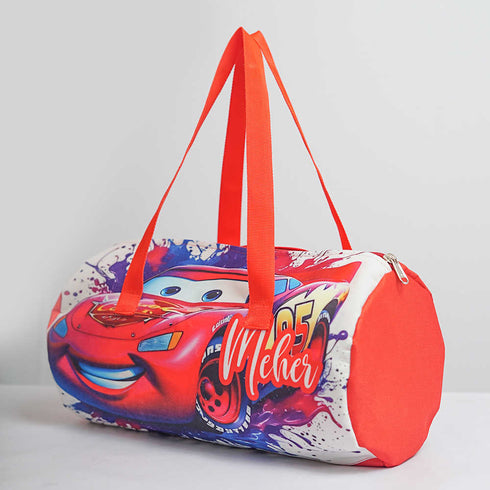 Personalised Car Printed Kids Swimming Duffle Bag