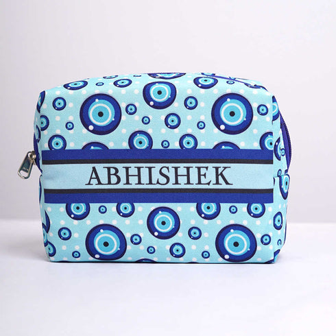 Personalized Evil Eye Printed Kids Box Pouch & Luggage Tag Combo