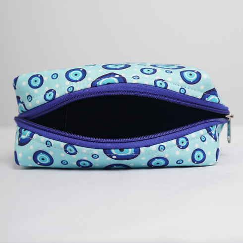 Personalized Evil Eye Printed Kids Box Pouch & Luggage Tag Combo