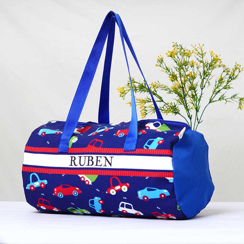 Personalised Car Printed Kids Swimming Duffle Bag