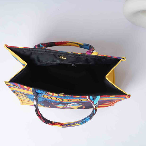 Beautiful Girl Printed Box Tote Bag - Uncommongifts.in