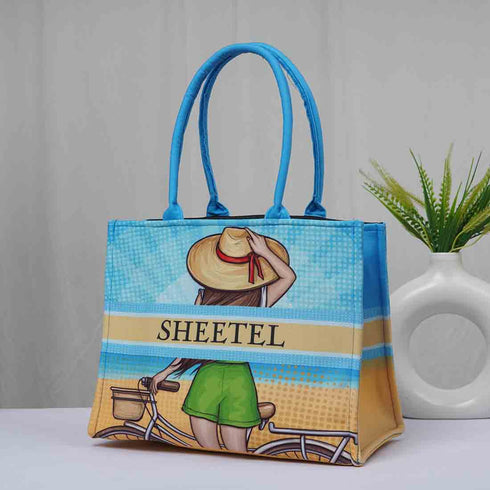 Women's Stylish Beach Box Tote Bag - Uncommongifts.in
