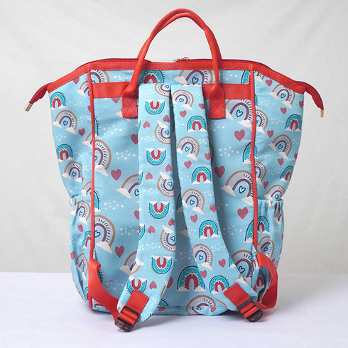 Personalized Hearts Printed Diaper Bag