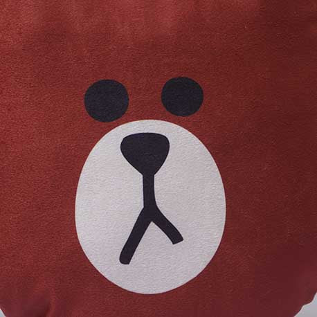 Cute Teddy Face Printed Cushion Pillow