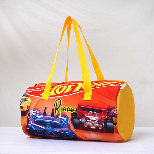 Personalised Car Printed Kids Swimming Duffle Bag