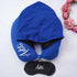 Personalised Travel Hoodie Neck Pillow with Eye Mask Combo