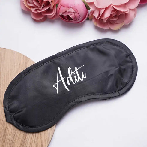 Personalised Travel Hoodie Neck Pillow with Eye Mask Combo