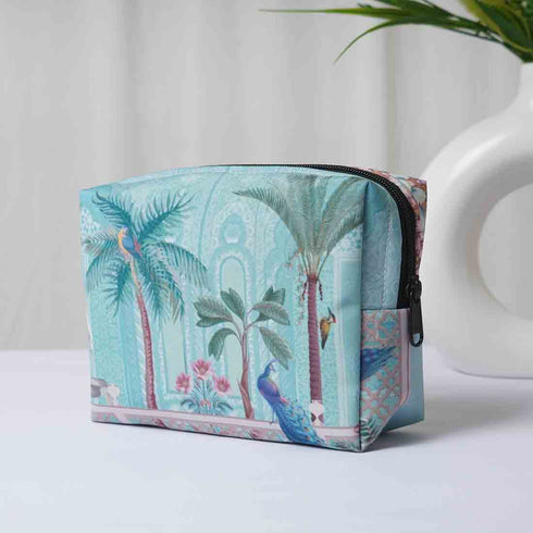 Personalised Peacock Printed Box Pouch - Uncommongifts.in