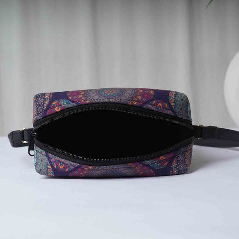 Geometric Printed Personalised Sling Bag - Uncommongifts.in