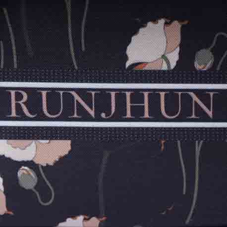 Black Floral Printed Personalised Sling Bag - Uncommongifts.in