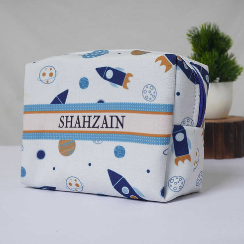 Personalised Space Printed Kids Box Pouch