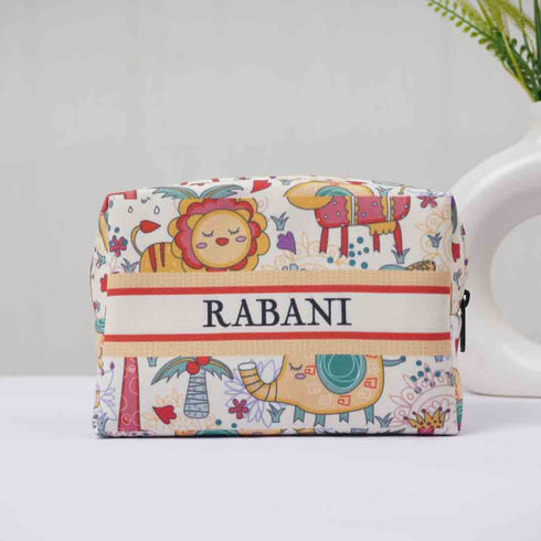 Personalised Elephant Printed Box Pouch