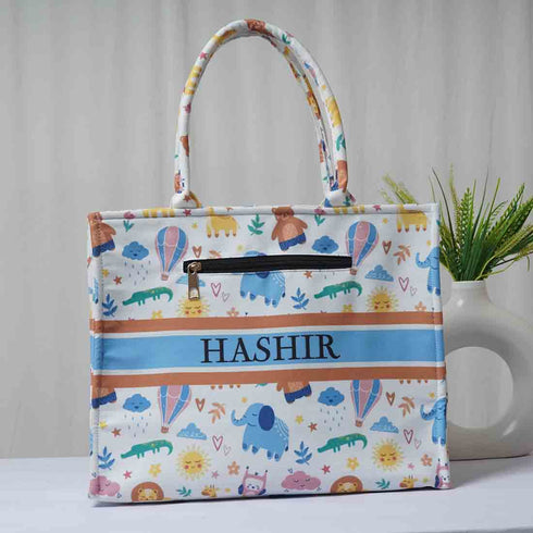 Personalised Elephant Printed Box Bag Combo Gift Set