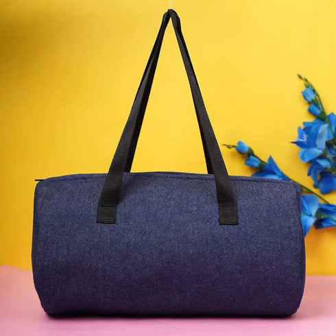 Personalized Denim Duffle Bag for Kids