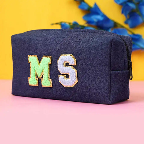 Personalized Denim Box Pouch for Kids