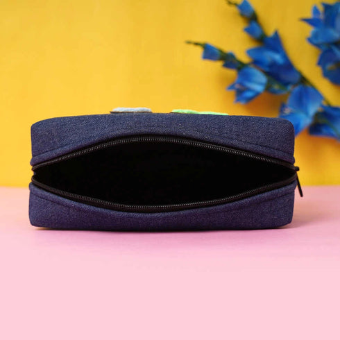 Personalized Denim Box Pouch for Kids