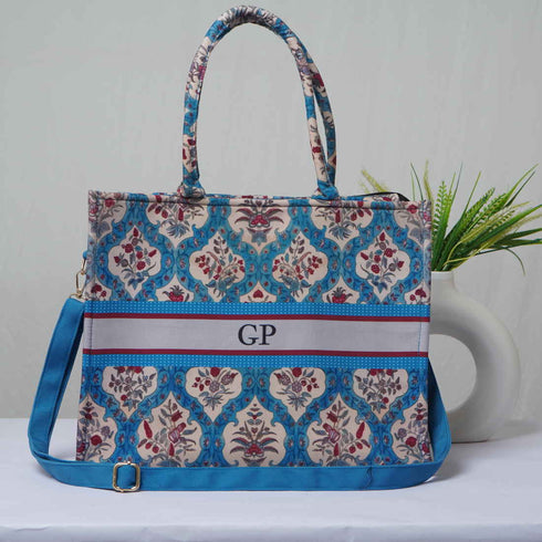 Personalised Floral Printed Box Bag Combo Gift Set