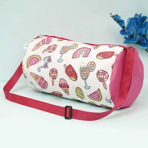 Personalized Ice Cream Printed Sling Duffle Bag for Kids