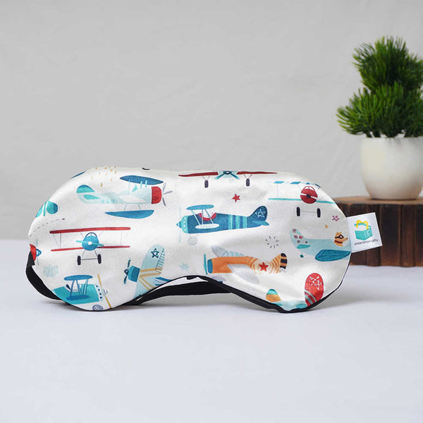 Personalized Airplane Printed Kids Eye Mask
