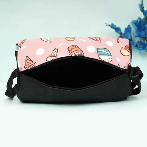 Personalized Ice Cream Printed Sling Duffle Bag for Kids