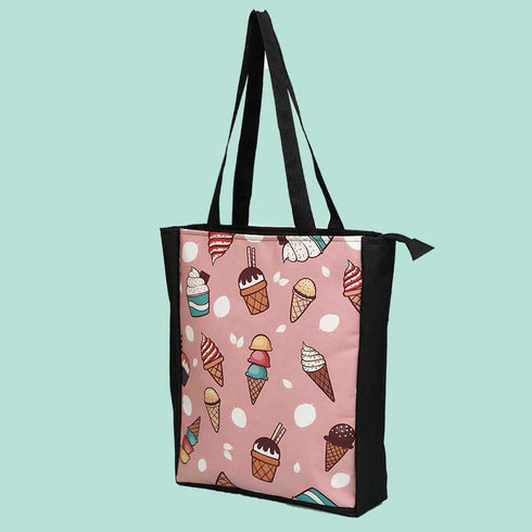 Personalized Ice Cream Printed Tote Bag for Kids