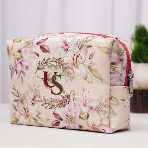 Personalised Floral Printed Box Pouch