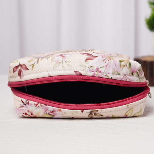 Personalised Floral Printed Box Pouch