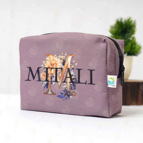 Personalised Floral Printed Women Box Pouch