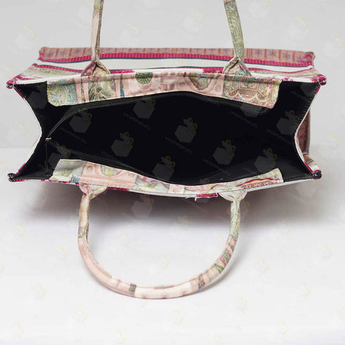 Personalised Peacock Printed Box Bag