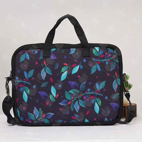 Leaf's Printed Canvas Laptop Bag - 15.6 inch