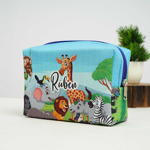 Personalised Animals Printed Kids Box Pouch