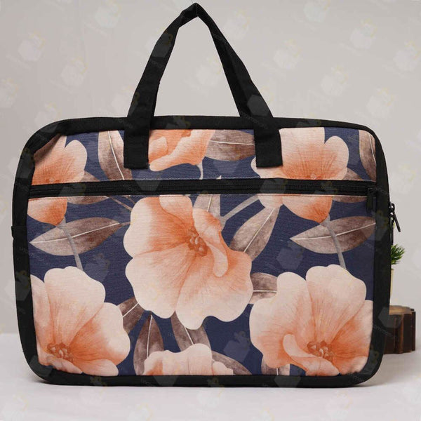 Floral Printed Canvas Laptop Bag - 15.6 inch